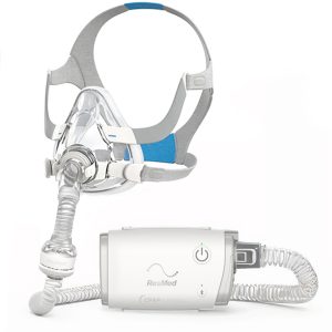 комплект апарат за сънна апнея ResMed AirMini и маска AirFit F20 - cpap.bg