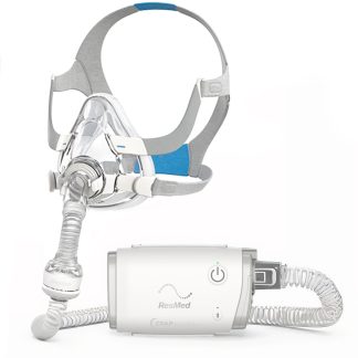 комплект апарат за сънна апнея ResMed AirMini и маска AirFit F20 - cpap.bg